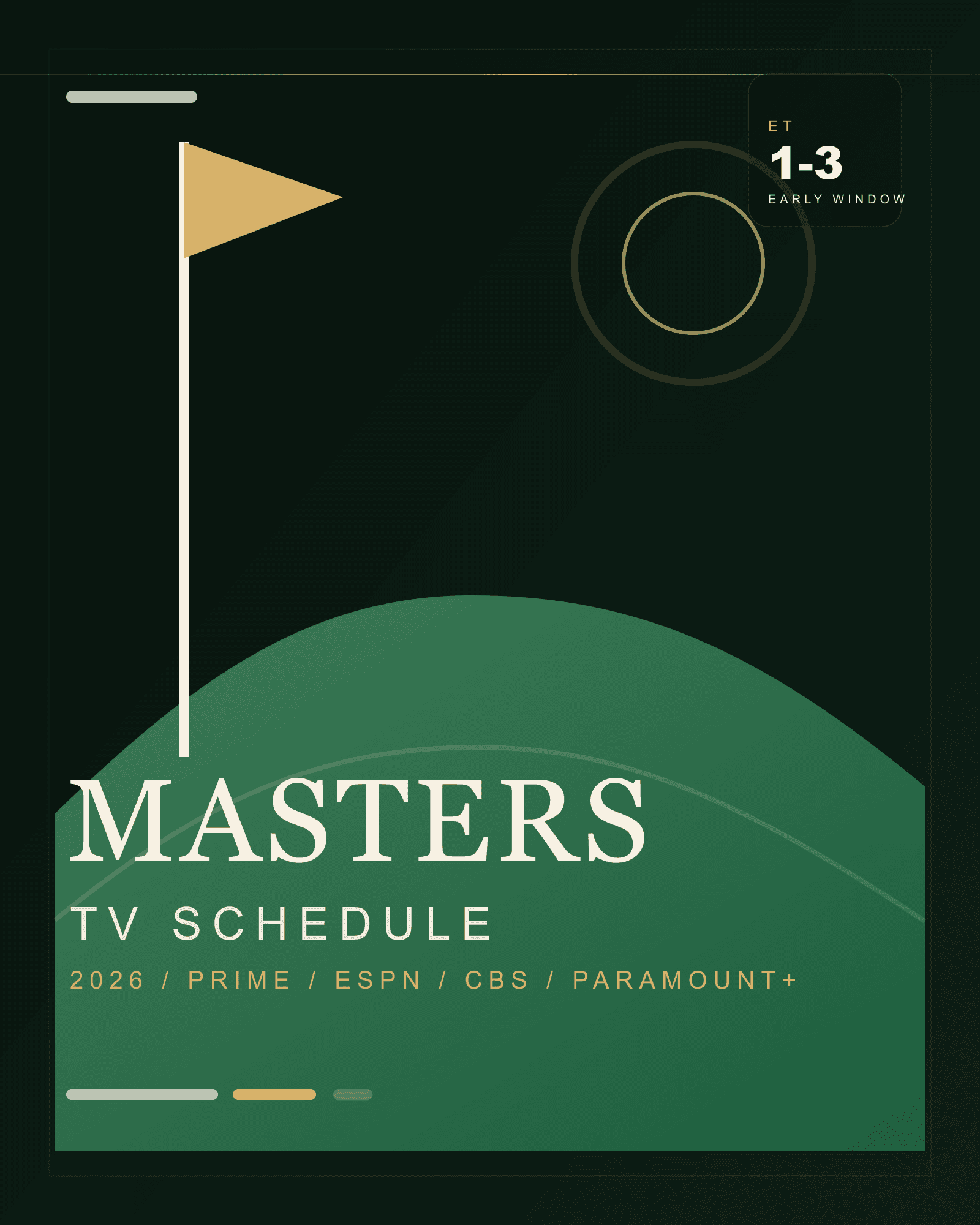 Masters TV Schedule editorial hero poster